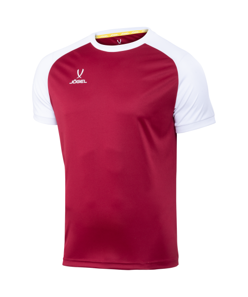 Футболка игровая JOGEL CAMP Reglan Jersey, гранатовый/белый, детский