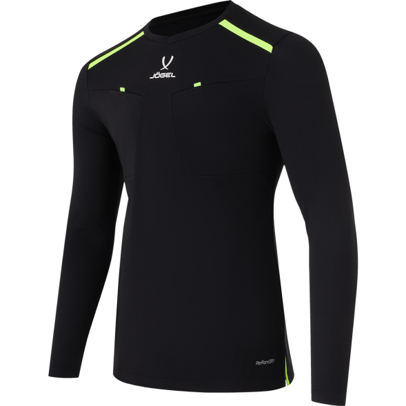 Футболка судейская с длинным рукавом JOGEL DIVISION PerFormDRY Referee LS Tee, черный