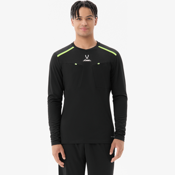 Футболка судейская с длинным рукавом JOGEL DIVISION PerFormDRY Referee LS Tee, черный
