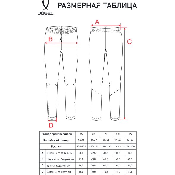 Брюки тренировочные JOGEL CAMP 2 Training No Pocket Pants, темно-синий, детский