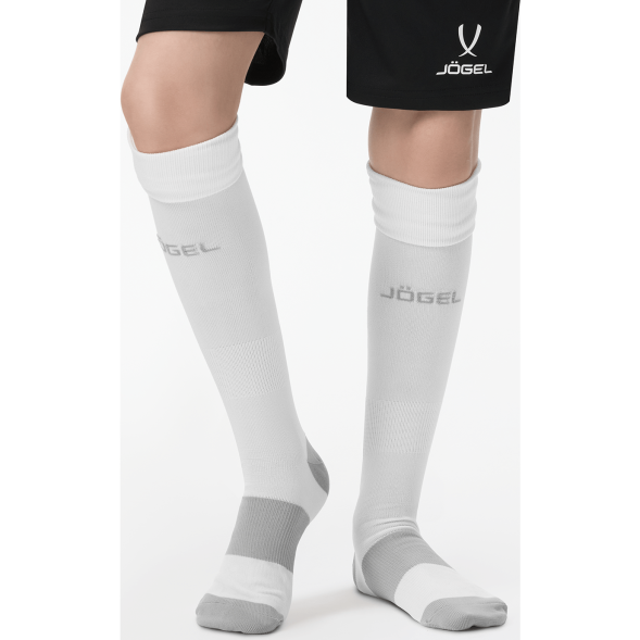 Гетры футбольные JÖGEL CAMP BASIC SOCKS 00, белый/серый/серый