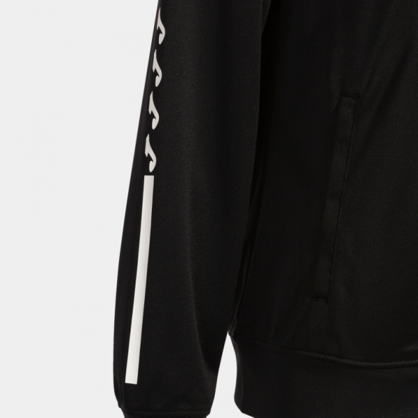 CHAQUETA CON CAPUCHA ECO SUPERNOVA NEGRO NARANJA