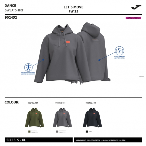 SUDADERA CON CAPUCHA STEP GRIS