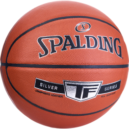 Мяч баск. SPALDING TF Silver 76859z, р.7, композит. кожа (ПУ), коричнево-черный