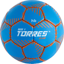 Мяч ганд. TORRES Club, H32441, р.1, ПУ, 5 подкл. слоев, руч. сшивка, синий