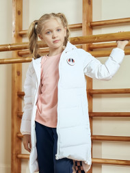 Детский пуховик KELME Girls Mid-Length Down Jacket White
