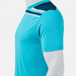 ФУТБОЛКА С КОРОТКИМ РУКАВОМ TOLEDO II ФЛУОРЕСЦЕНТНЫЙ БИРЮЗОВЫЙ ТЕМНО-СИНИЙ