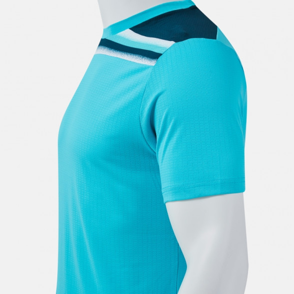 ФУТБОЛКА С КОРОТКИМ РУКАВОМ TOLEDO II ФЛУОРЕСЦЕНТНЫЙ БИРЮЗОВЫЙ ТЕМНО-СИНИЙ