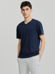 Футболка с V-образным вырезом KELME Short Sleeve Polo Shirt Blue