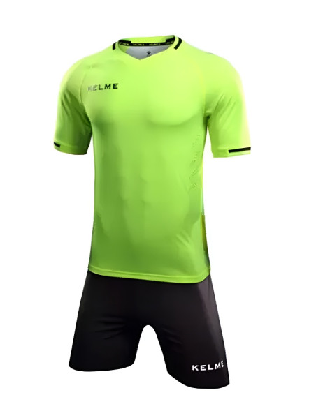 Футбольная форма KELME Short Sleeve Football Uniform (Light Green/Black)