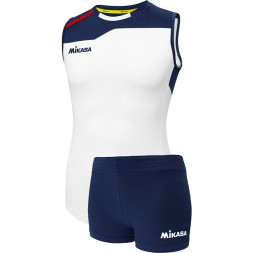 СЦ*Форма волейб. жен. MIKASA MT377-076-2XL, р.2XL, 90% полиэстер, 10% эластан, бело-темносиний