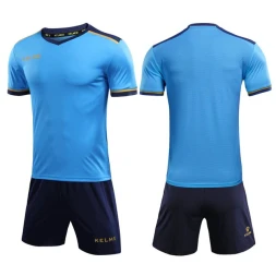 Футбольная форма KELME S/S Football Set (Light Blue/Dark Blue)