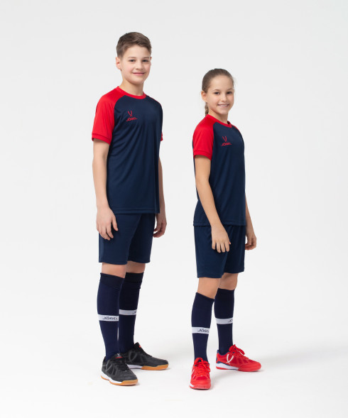Футболка игровая JOGEL CAMP Reglan Jersey, темно-синий/красный, детский