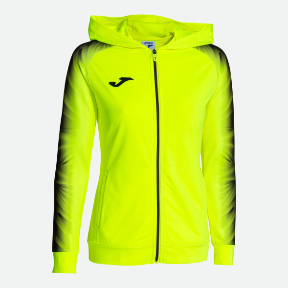 CHAQUETA CON CAPUCHA ELITE XI AMARILLO FLUOR NEGRO