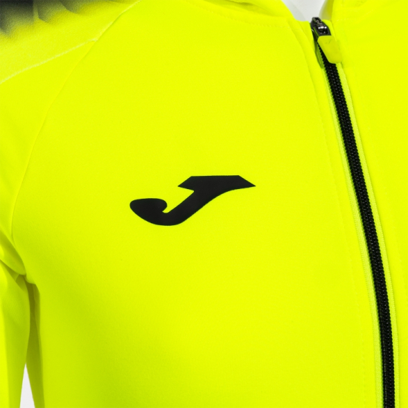CHAQUETA CON CAPUCHA ELITE XI AMARILLO FLUOR NEGRO