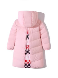Детский пуховик KELME Girls Mid-Length Down Jacket Pink