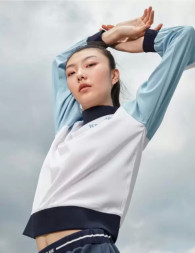 Свитшот KELME Round Neck Sweater (White/Light Blue)