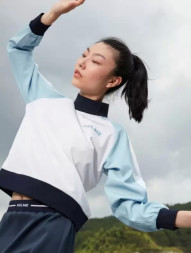 Свитшот KELME Round Neck Sweater (White/Light Blue)