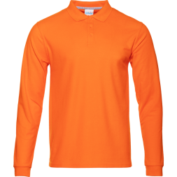 Рубашка поло мужская STAN длинный рукав хлопок/полиэстер 185, 104S