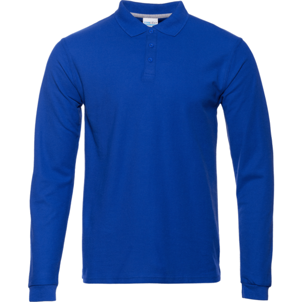 Рубашка поло мужская STAN длинный рукав хлопок/полиэстер 185, 104S