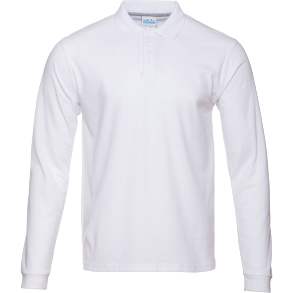 Рубашка поло мужская STAN длинный рукав хлопок/полиэстер 185, 104S