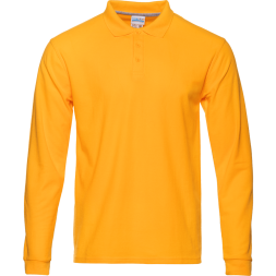 Рубашка поло мужская STAN длинный рукав хлопок/полиэстер 185, 104S