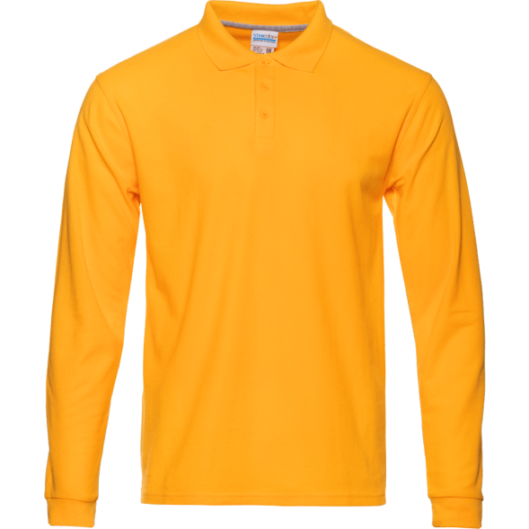 Рубашка поло мужская STAN длинный рукав хлопок/полиэстер 185, 104S