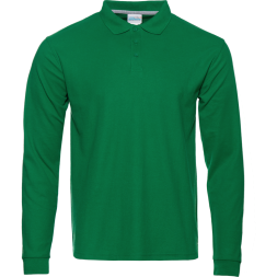 Рубашка поло мужская STAN длинный рукав хлопок/полиэстер 185, 104S