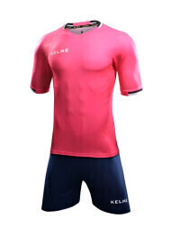 Футбольная форма KELME Short Sleeve Football Uniform (Pink/Dark Blue)