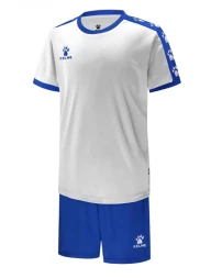 Детская футбольная форма KELME Short Sleeve Football Set Kids (White/Blue)