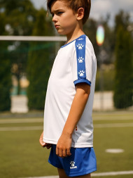 Детская футбольная форма KELME Short Sleeve Football Set Kids (White/Blue)