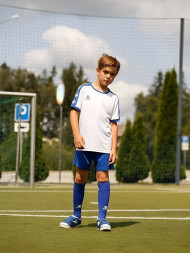 Детская футбольная форма KELME Short Sleeve Football Set Kids (White/Blue)