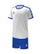 Детская футбольная форма KELME Short Sleeve Football Set Kids (White/Blue)
