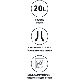 Рюкзак JÖGEL CAMP Double Bottom с двойным дном, черный