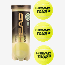 Мяч теннисный HEAD Tour XT 3B, 570823, уп.3 шт,одобр.ITF,сукно,нат.резина,желтый
