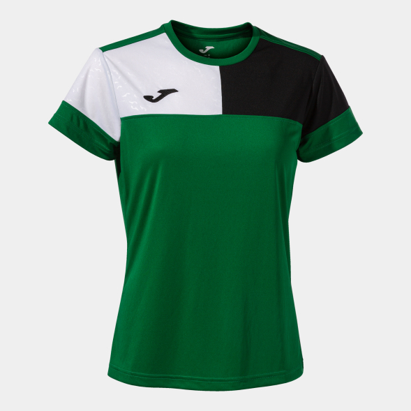 Футболка JOMA CAMISETA MANGA CORTA CREW V VERDE NEGRO
