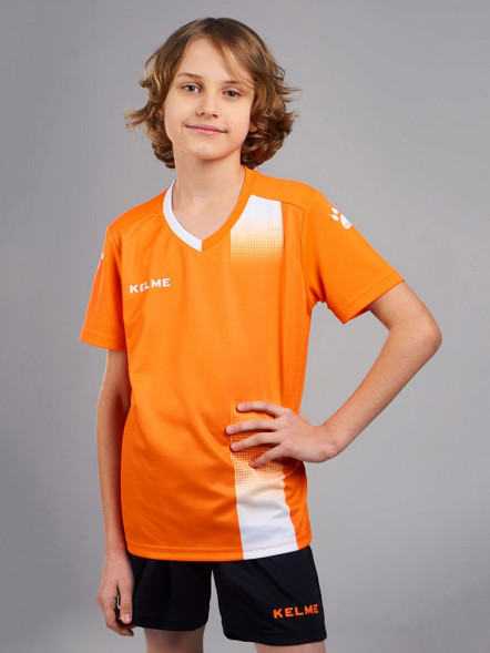 Детская футбольная форма KELME S/S Football Set Kid (Orange/Black)