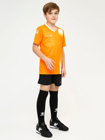 Детская футбольная форма KELME S/S Football Set Kid (Orange/Black)