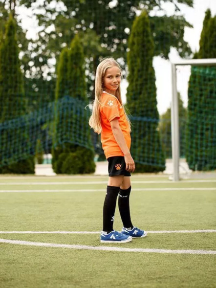 Детская футбольная форма KELME S/S Football Set Kid (Orange/Black)