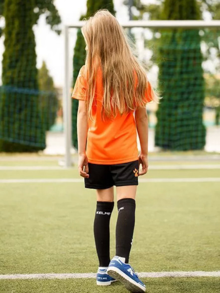 Детская футбольная форма KELME S/S Football Set Kid (Orange/Black)