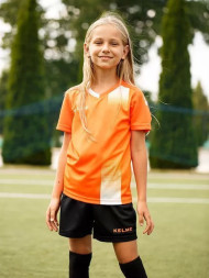 Детская футбольная форма KELME S/S Football Set Kid (Orange/Black)