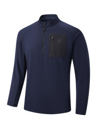 Олимпийка KELME Half-open Long-sleeved T-shirt Dark Blue