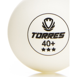 Мяч для наст  тенниса TORRES Profi 3*, TT23012, диам  40+мм, упак  6 шт, белый