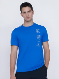 Футболка KELME Round Neck Short Sleeve T-shirt Blue