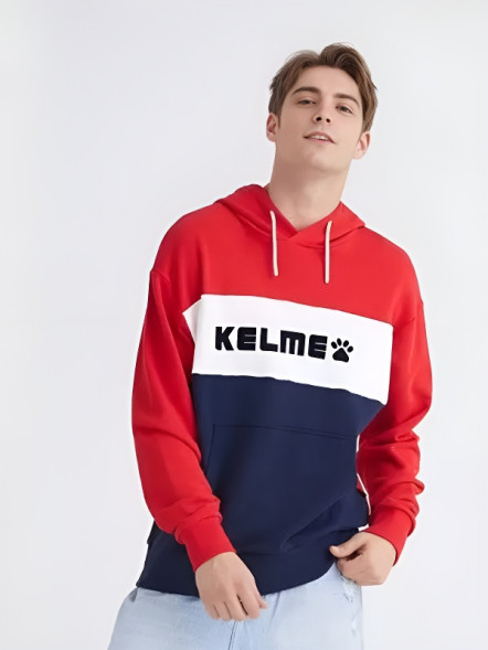 Худи KELME Men's Hooded Sweater (Red/Dark Blue)