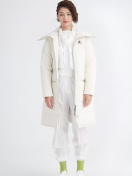 Пуховик KELME Women's Long Down Jacket White