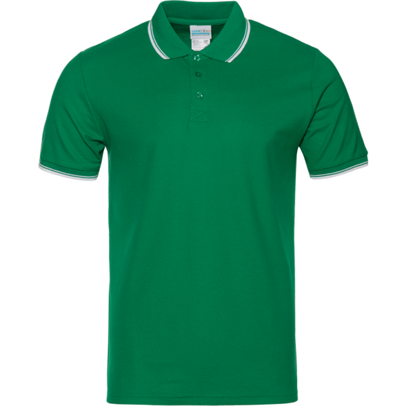Рубашка поло мужская STAN с окантовкой хлопок/полиэстер 185, 04T