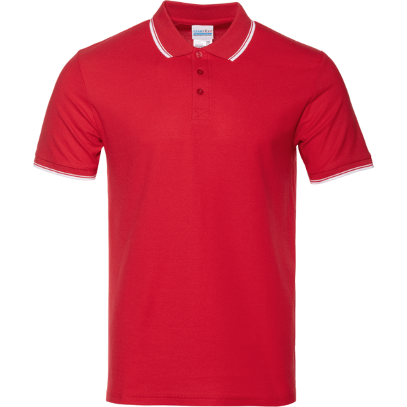 Рубашка поло мужская STAN с окантовкой хлопок/полиэстер 185, 04T