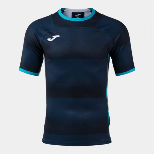 ФУТБОЛКА С КОРОТКИМ РУКАВОМ STONE RUGBY PRO ТЁМНО-СИНИЙ ТУРКУАЗ ФЛУОРЕСЦЕНТНЫЙ