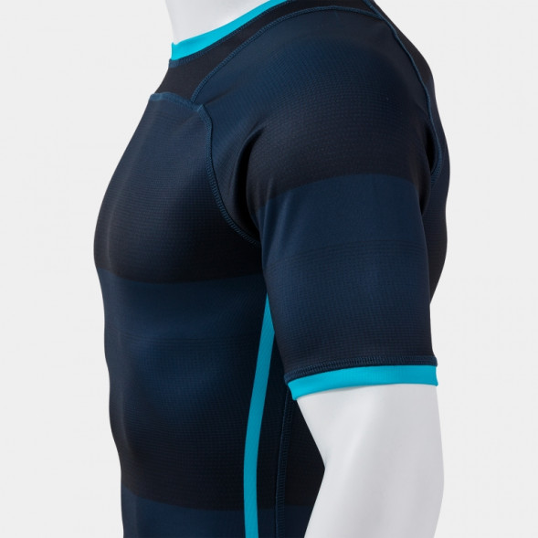 ФУТБОЛКА С КОРОТКИМ РУКАВОМ STONE RUGBY PRO ТЁМНО-СИНИЙ ТУРКУАЗ ФЛУОРЕСЦЕНТНЫЙ